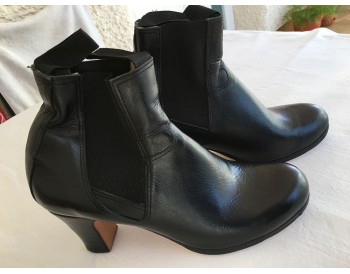 woman boots buleria - black leather - size 40 1/2