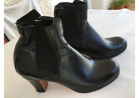 Botin buleria mujer - piel negro - talla 40 1/2