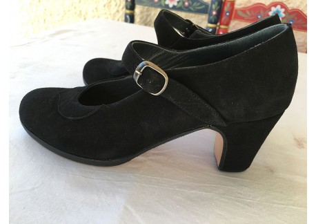 Flamenco shoes Dolores - black suede - size 35 1/2