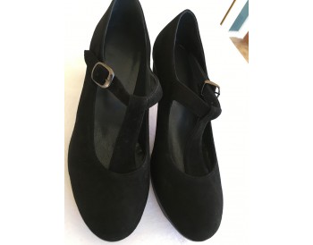 Zapatos mod Taranto - ante negro - talla 36 1/2